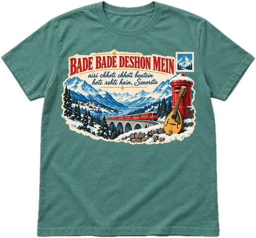 Bade Bade Deshon Mein Regular tee in Sea Green