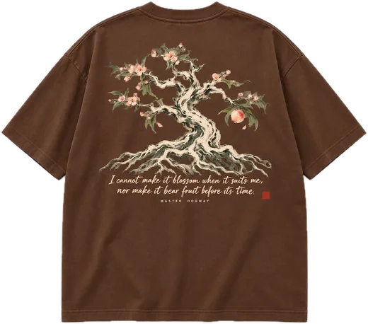 Before Its Time Oversized tee in Brown