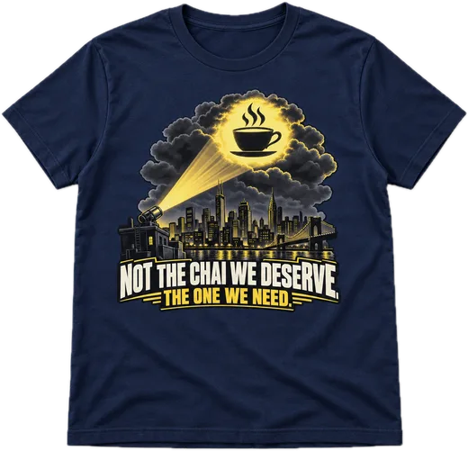 The Chai We Need Regular tee in Navy