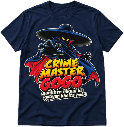 Crime Master Gogo Regular tee in Navy