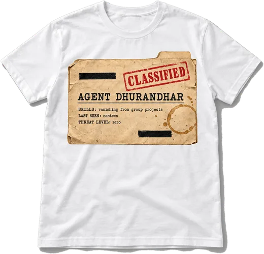 Dhurandhar Dossier Regular tee in White