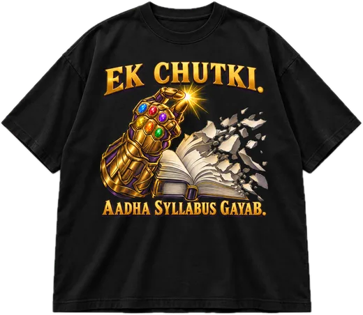 Ek Chutki Oversized tee in Black