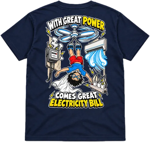 Great Electricity Bill Regular tee in Navy