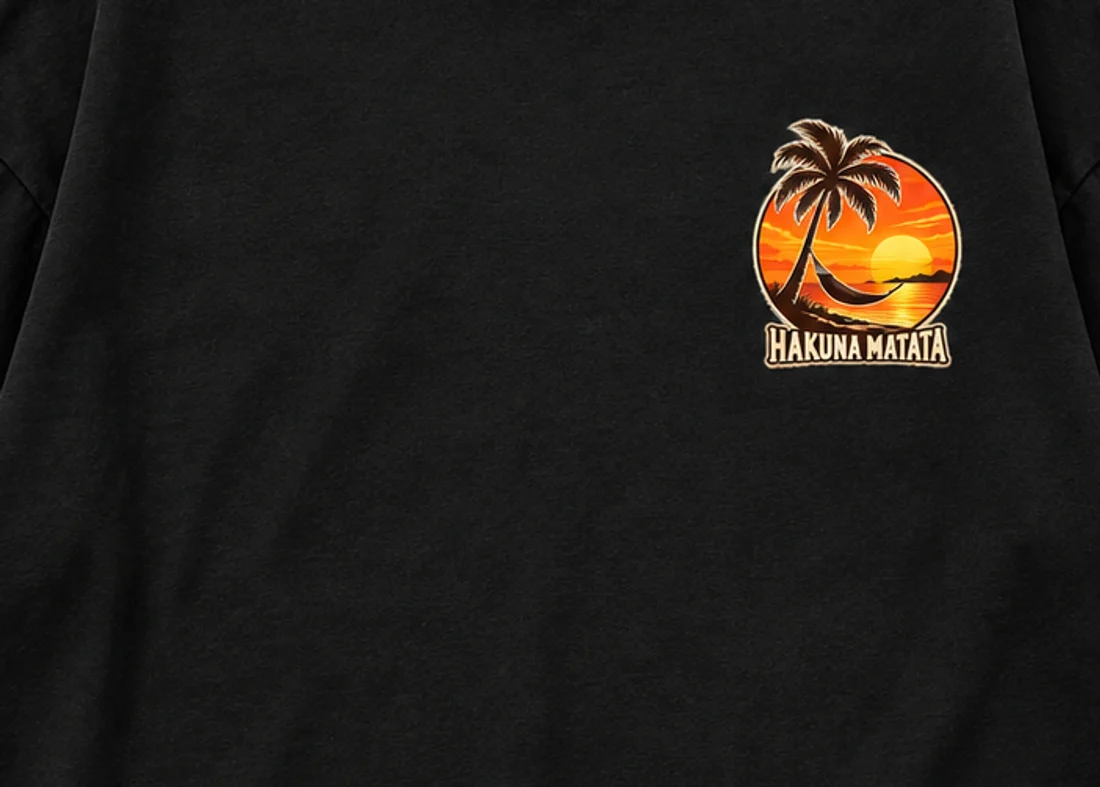 Close-up of the Hakuna Matata print
