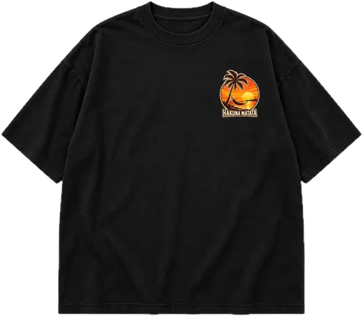 Hakuna Matata Oversized tee in Black