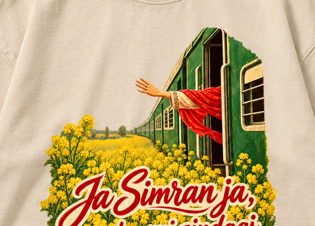 Close-up of the Ja Simran Ja print