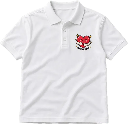 Jaadu Ki Jhappi Polo tee in White