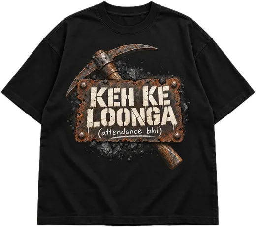 Keh Ke Loonga Oversized tee in Black