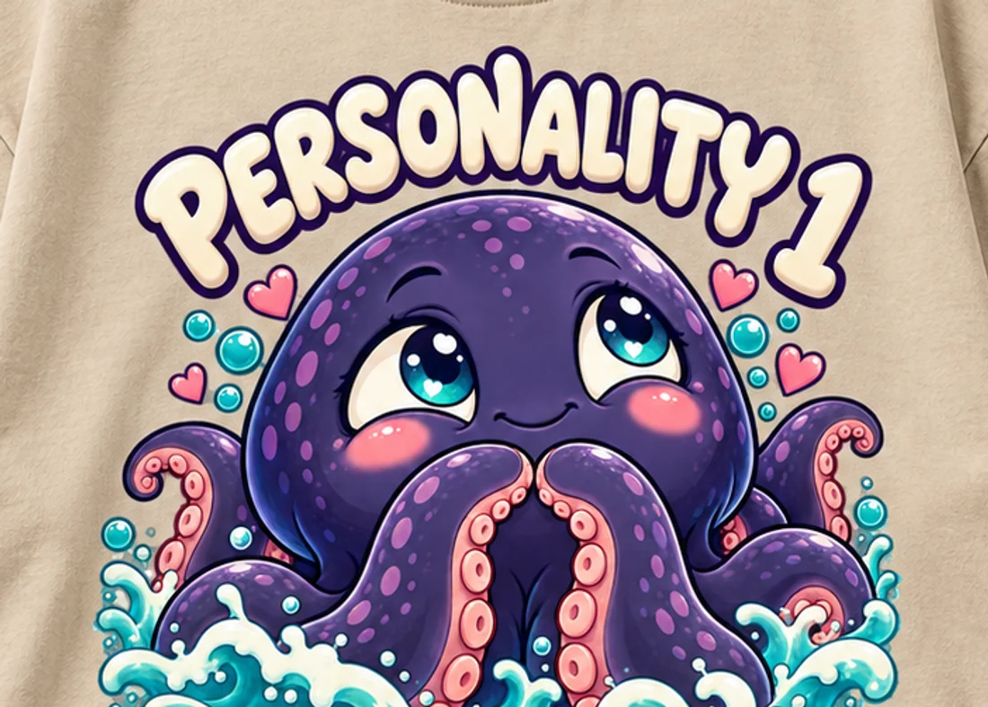 Close-up of the My 2 Personalities print