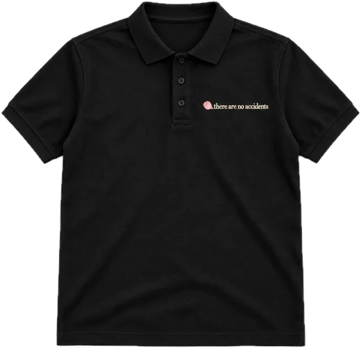 There Are No Accidents Polo tee in Black