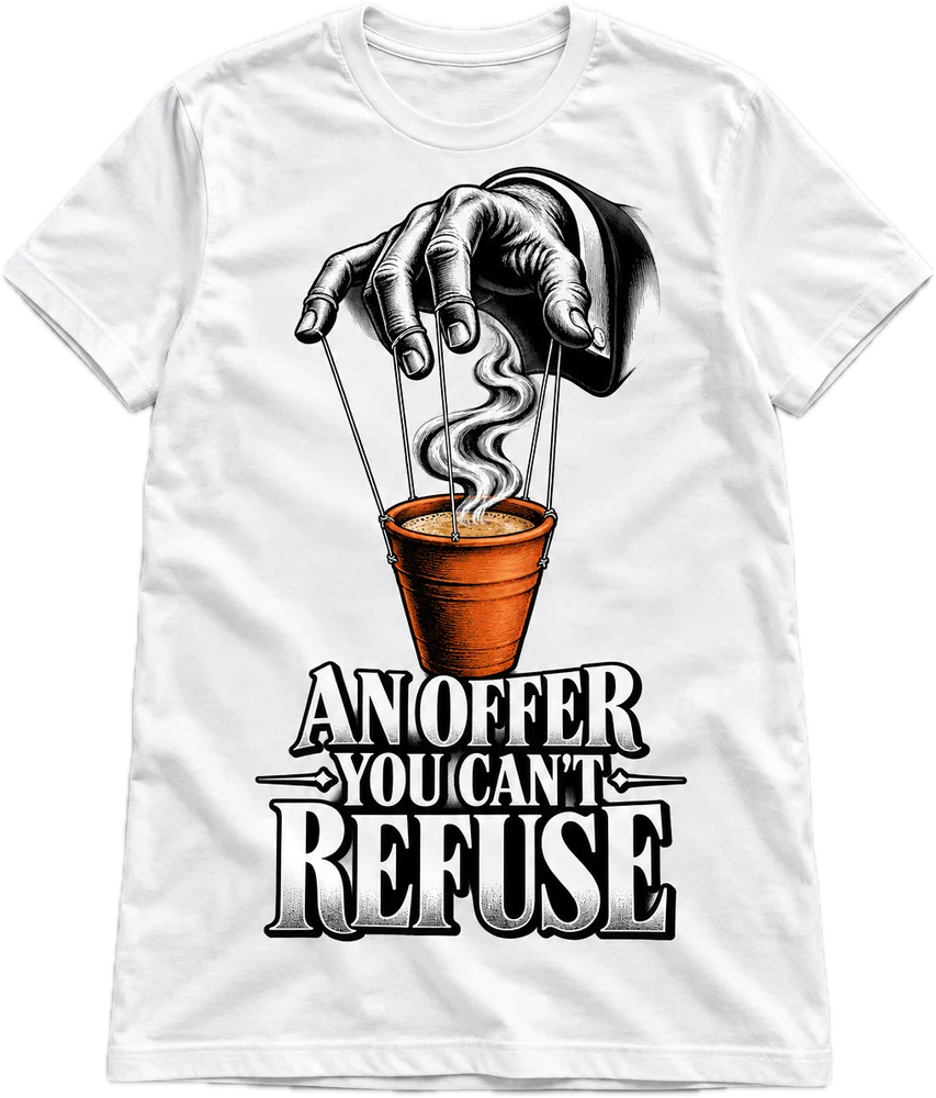 An Offer You Can't Refuse Regular tee in White, front