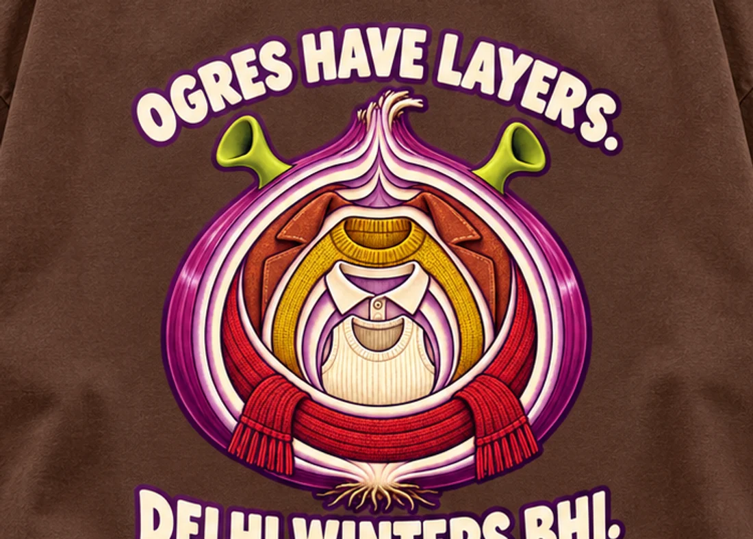 Close-up of the Ogres Have Layers print