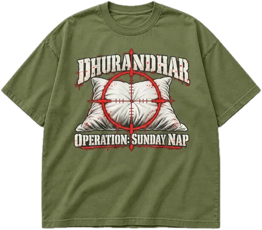 Operation Sunday Nap Oversized tee in Avocado Green