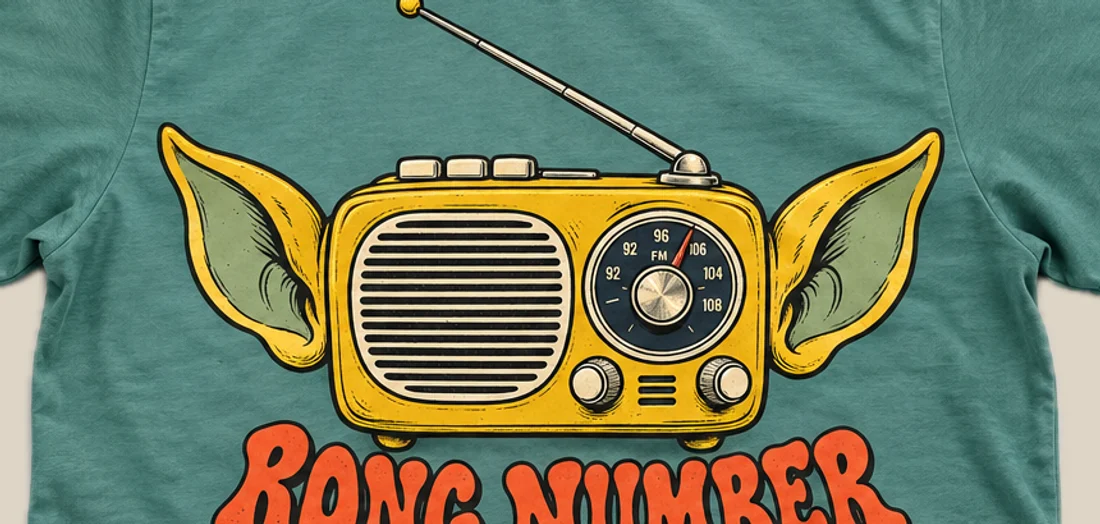 Close-up of the Rong Number print