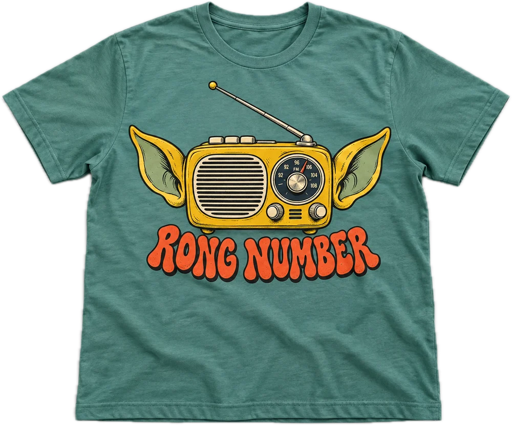 Rong Number Regular tee in Sea Green, front