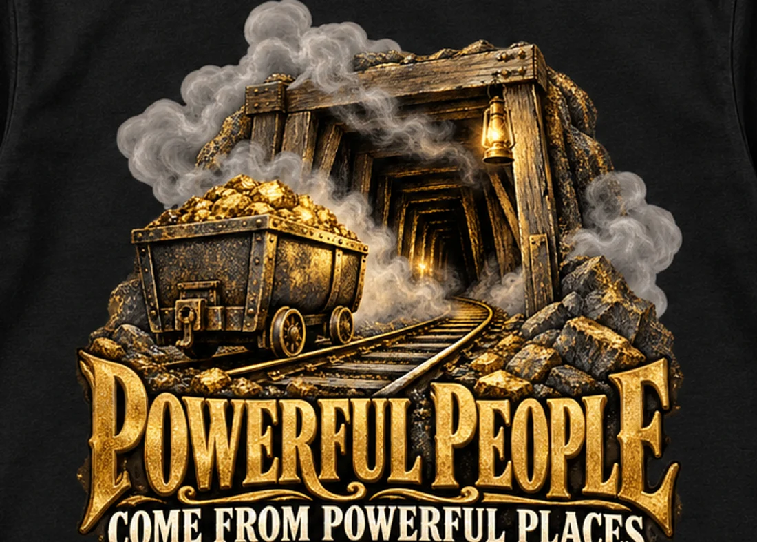 Close-up of the Powerful Places print
