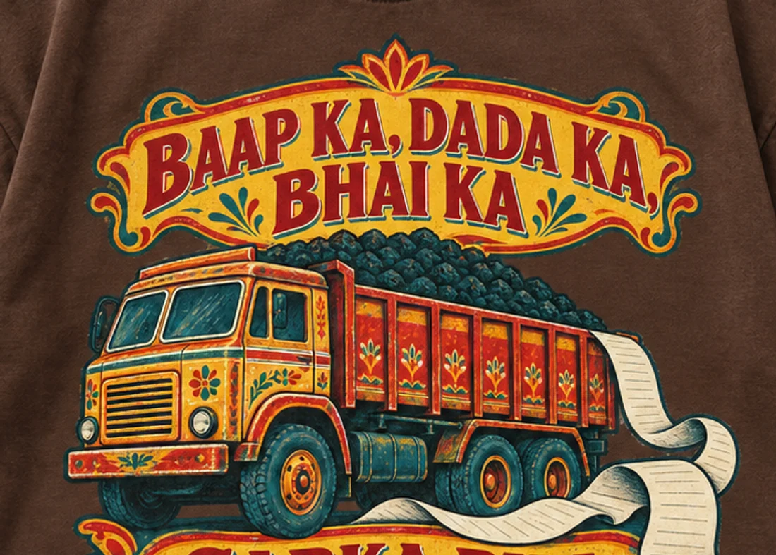 Close-up of the Sabka Bill Bharega print