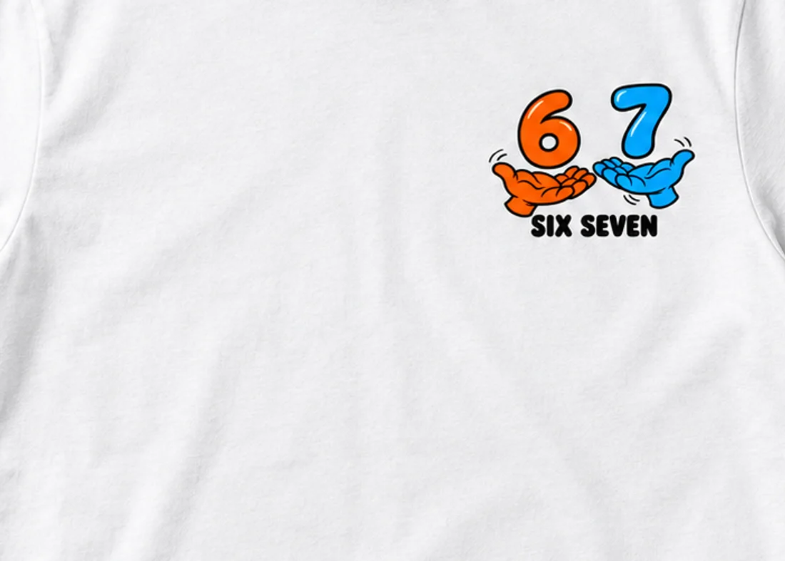 Close-up of the Six Seven print