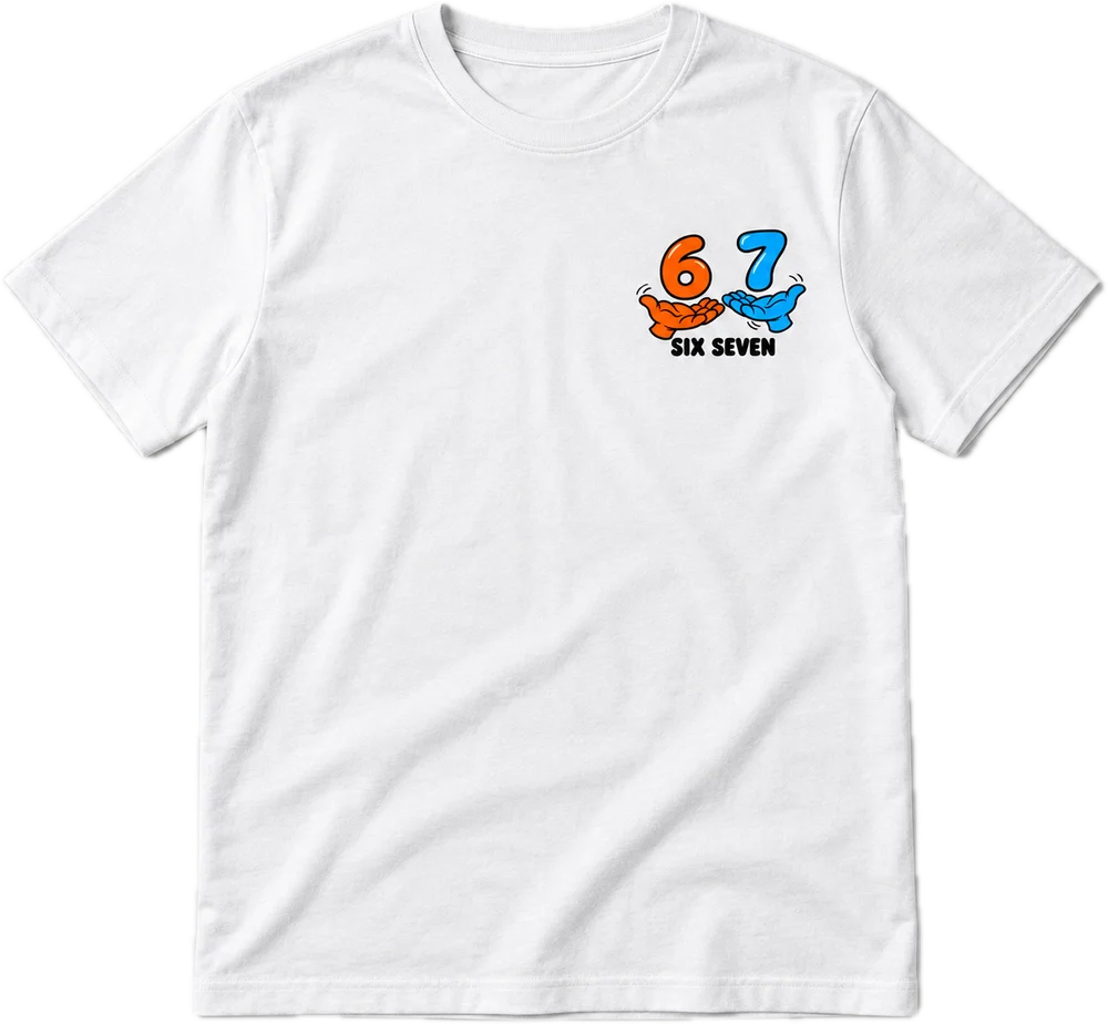 Six Seven Regular tee in White, front