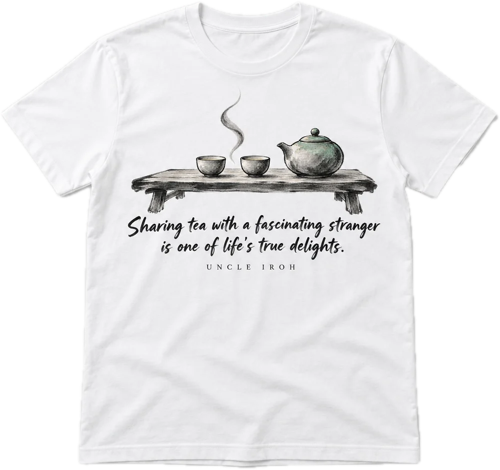 Tea With A Stranger Regular tee in White, front