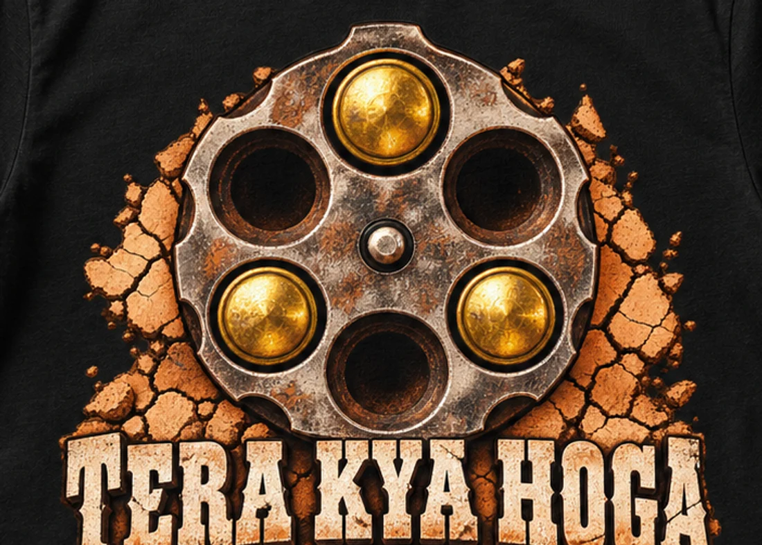 Close-up of the Tera Kya Hoga print