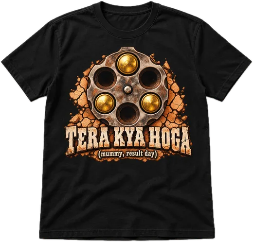 Tera Kya Hoga Regular tee in Black