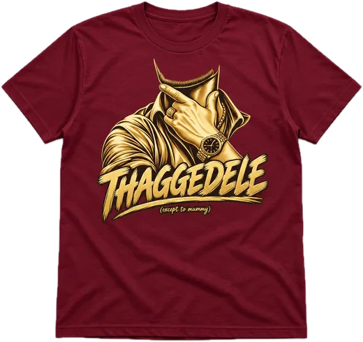 Thaggedele Regular tee in Maroon