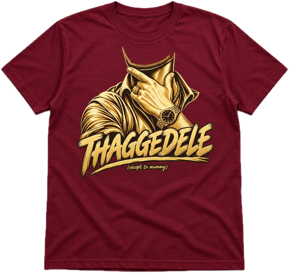 Thaggedele Regular tee in Maroon, front