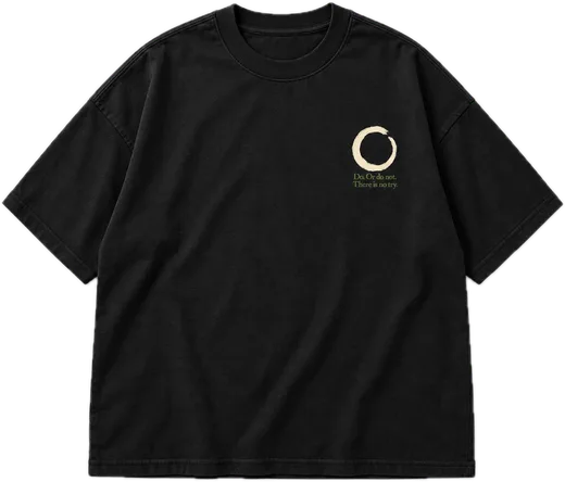 There Is No Try Oversized tee in Black