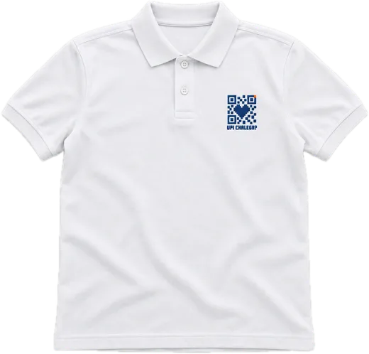 UPI Chalega? Polo tee in White