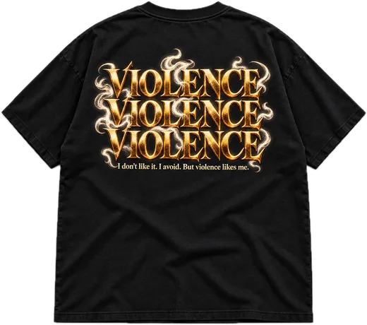 Violence Violence Oversized tee in Black