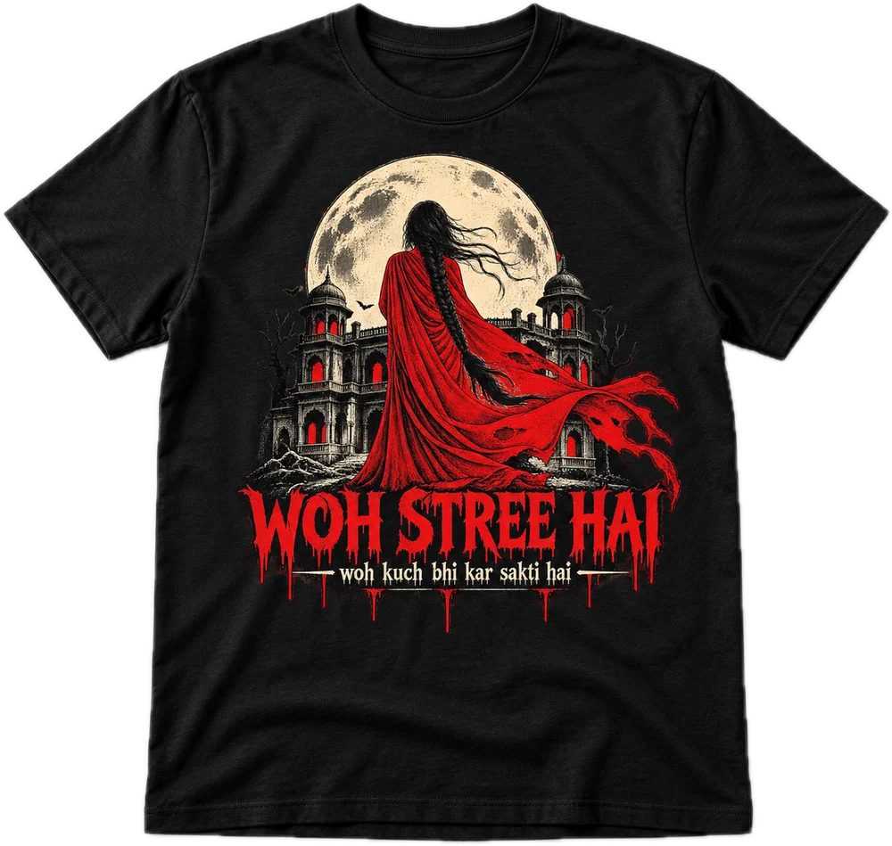 Woh Stree Hai Regular tee in Black, front