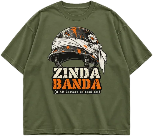 Zinda Banda Oversized tee in Avocado Green